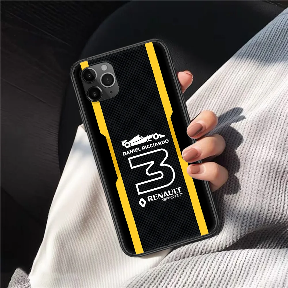 

Renault RS Car Phone Case For Iphone 11 12 Mini PRO XR X XS MAX 6 6s 7 8 Plus 5 5s SE 2020 black Cell Tpu Waterproof Trend Funda