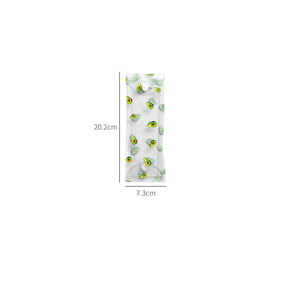 

Kawaii Flower Peach Transparent Pencil Bag Stationery Storage Organizer Bag Pen Case School Office Supply