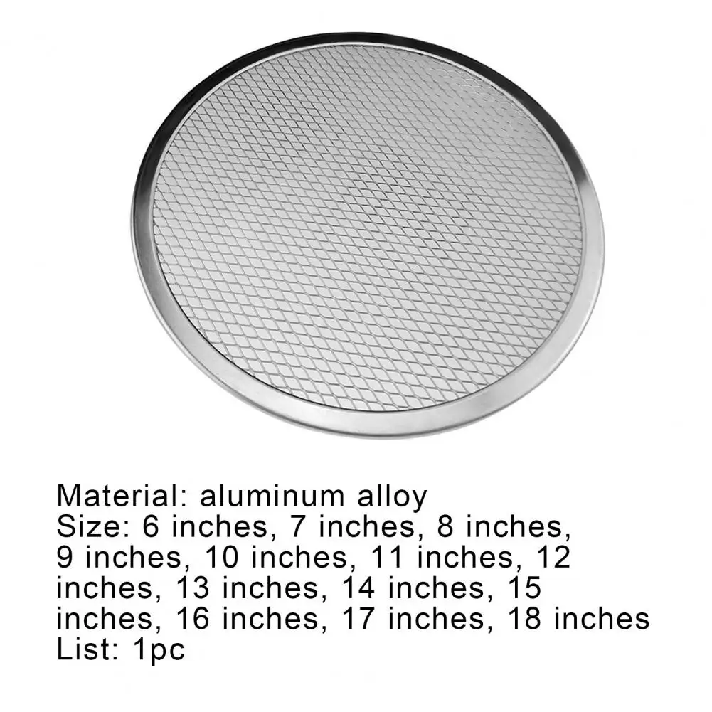 

Pizza Baking Tray Multipurpose Food Grade Aluminum Alloy Round Baking Mesh Pan for Home Kitchen and Dinner Bar Pizza Tools