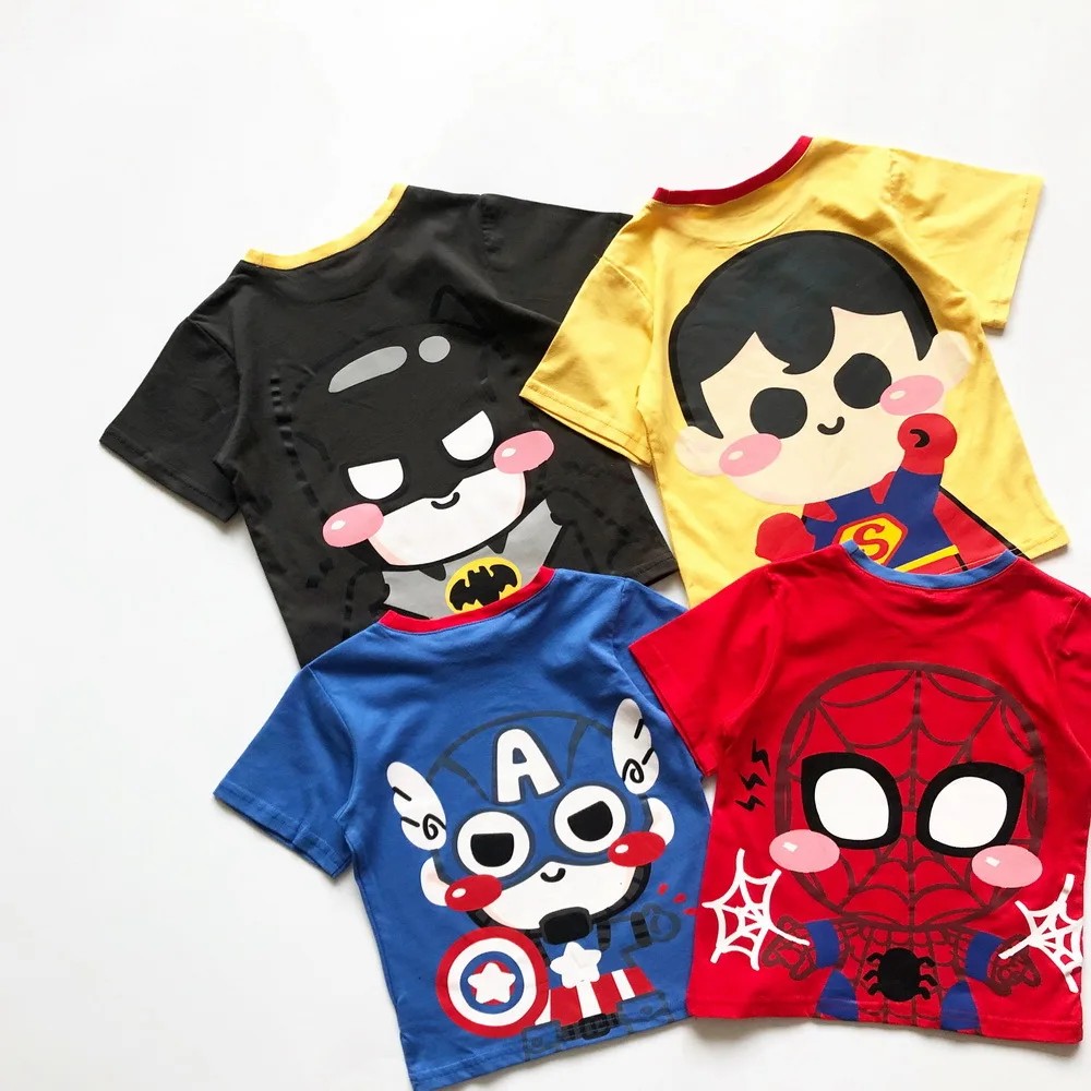 Детская футболка Tonytaobaby из чистого хлопка с коротким рукавом четыре цвета