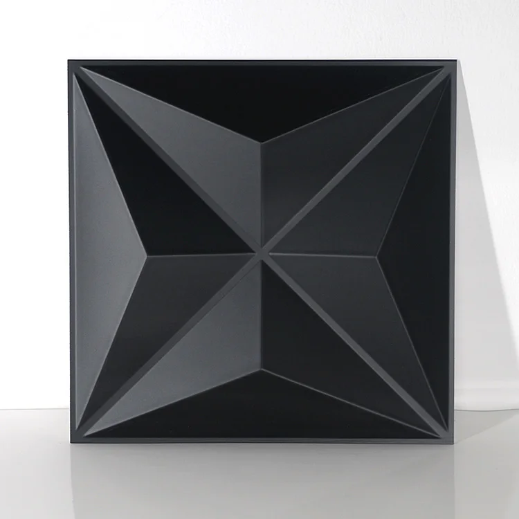 Matte gray 30x30 см 3D Художественная настенная панель, алмазная блестящая Звезда, резьба по дереву, цветок, тисненый 3D перламутровый красочный свадебный Декор, Настенная Наклейка - Цвет: Matte gray