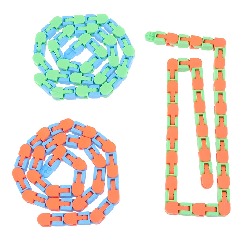 

1pc Wacky Tracks Snap and Click Fidget Toys Kids Autism Snake Puzzles Classic Sensory Toy