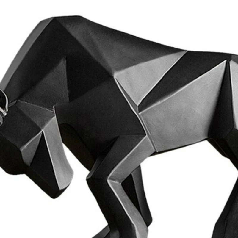 

Geometric Cattle Statue OX Bull Sculpture Ornament Abstract Animal Figurines Room Desk Decor Home Decoration