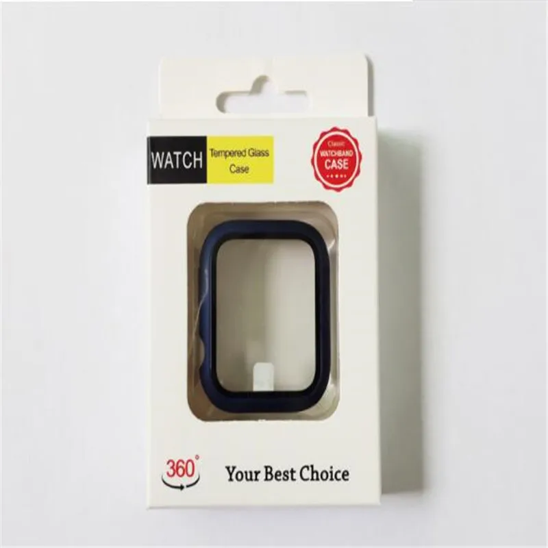 Funda de 100 piezas para Apple Watch SE 6 5 4 40MM 44MM 38MM 42MM PC, marco de parachoques con funda de vidrio + pel&iacute;cula protectora de vidrio-5