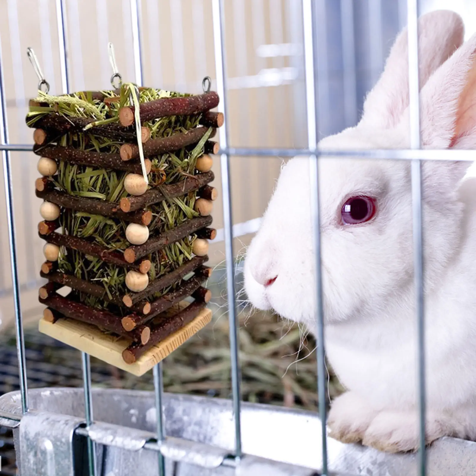 

Rabbit Grass Frame Manger Rack Cage Accessories Grass for Rabbit Chinchilla