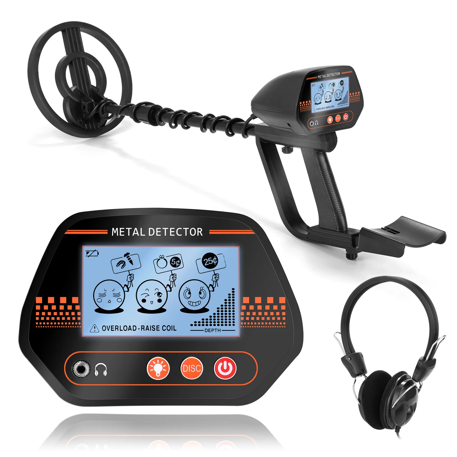 

MD830 Underground Metal Detector Depth Metal Detector High Sensitivity Jewelry Treasure Gold Metal Detecting Tool LCD Display