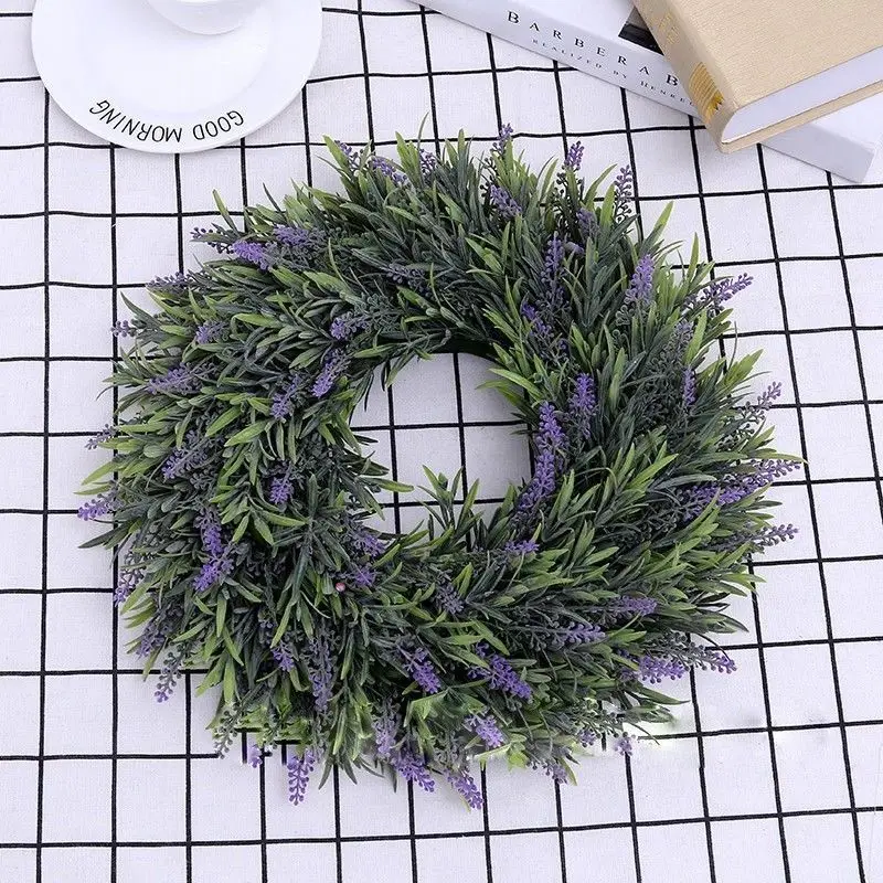 

Artificial Door HangingLavender Flowers Wreath Wall Garland Home Wedding New