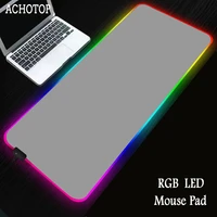 pure gray led light gaming mouse pad rgb large xxl rubber case computer keyboard carpet desk mat xl pc game mousepad for cs go