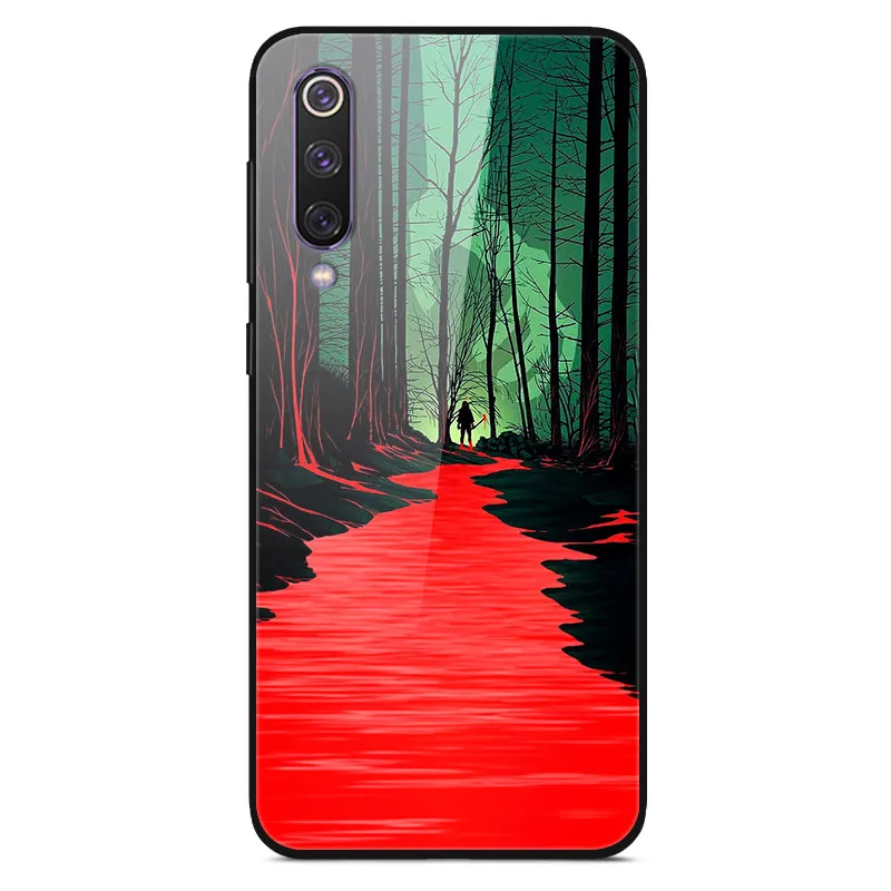 Для Xiaomi mi 9 mi 9 SE чехол из закаленного стекла жесткий чехол для телефона для Xiao mi Xiomi mi 9 SE mi 9 T mi 9 T Pro TPU бампер чехол s - Цвет: 48