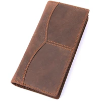 threepeas top quality men wallets luxury crazy horse genuine leather long vintage dollar male carteira masculina