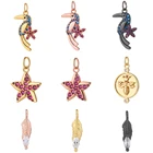 Подвески в виде птицы для изготовления ювелирных изделий, объемные золотые подвески в виде животных, подвески сделай сам, дизайнерские подвески для сережек, ожерелья, браслета, медь