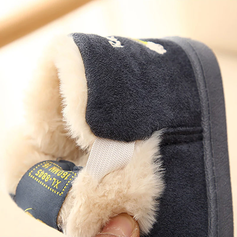 New Winter Snow Boots For Kids Girls Home Slippers Cartoon Unicorn Baby Girls Shoes For Children Boys Indoor Bedroom Slippers