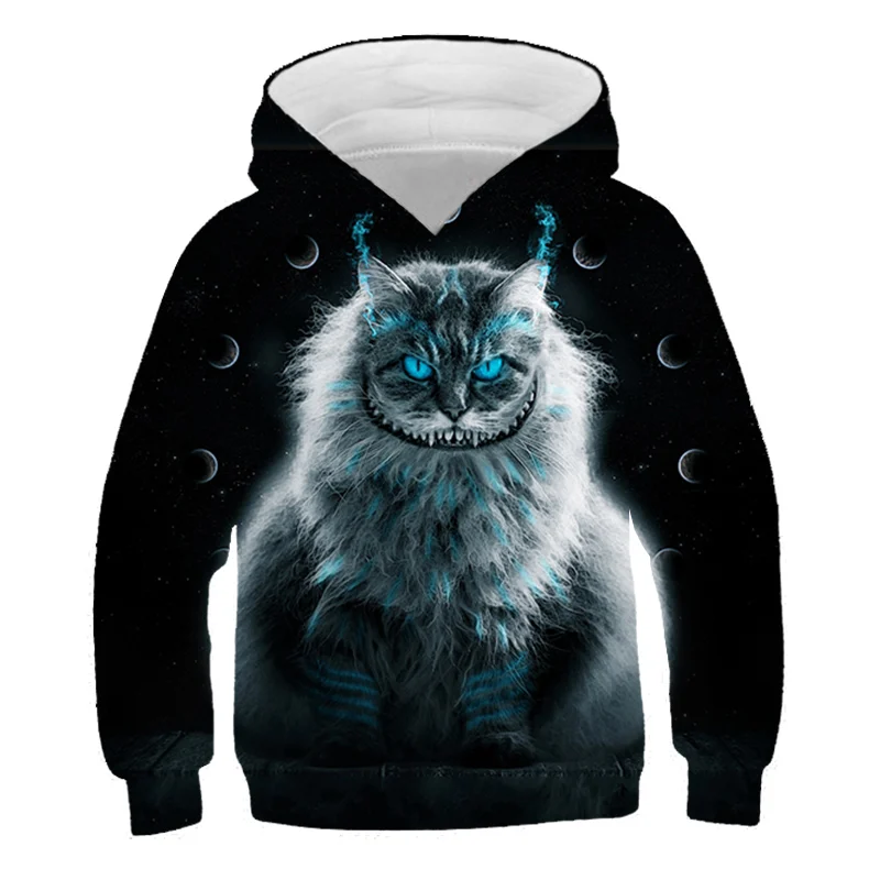 

New Kawaii 3D Cat print child Hoodies kids autumn sweatshirts cute Animal baby boy clothes Pullover sweatshirts Direct selling