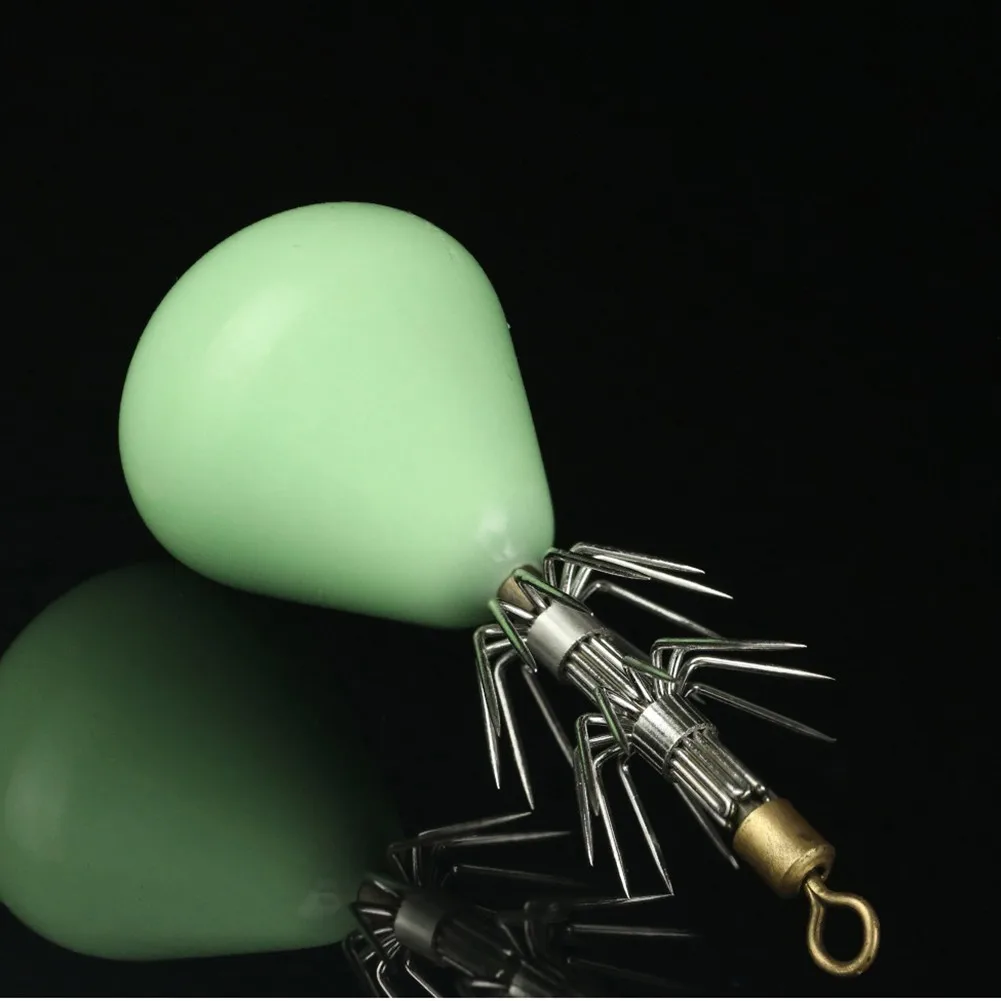 

Hard Fishing Lure 6cm/60g Squid Jig Hook Crank Artificial Jigs Cuttlefish Bait Metal&Soft Glue Fishing Equipment