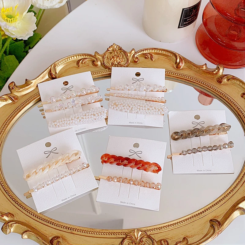 

Korea Style Fashion Pearl Hair Clip for Women Romantic Female Jewelry Hairpin 2021 Side Clip Bangs Barrettes Accessories
