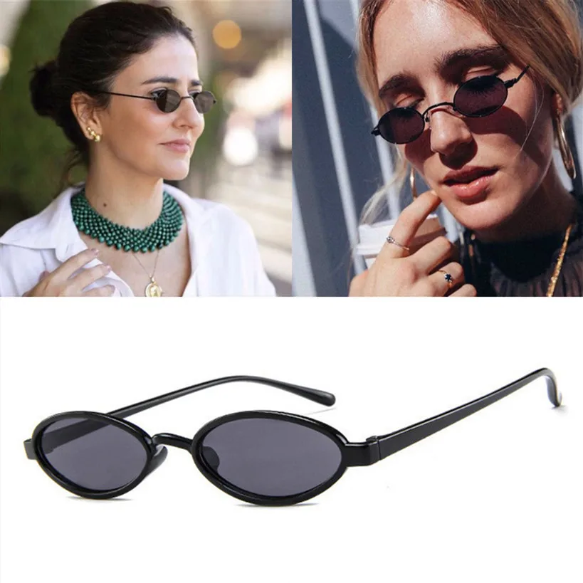 

Солнцезащитные очки в винтажном стиле для мужчин и женщин, небольшие, Овальные, Роскошные, модные, с защитой от ультрафиолета