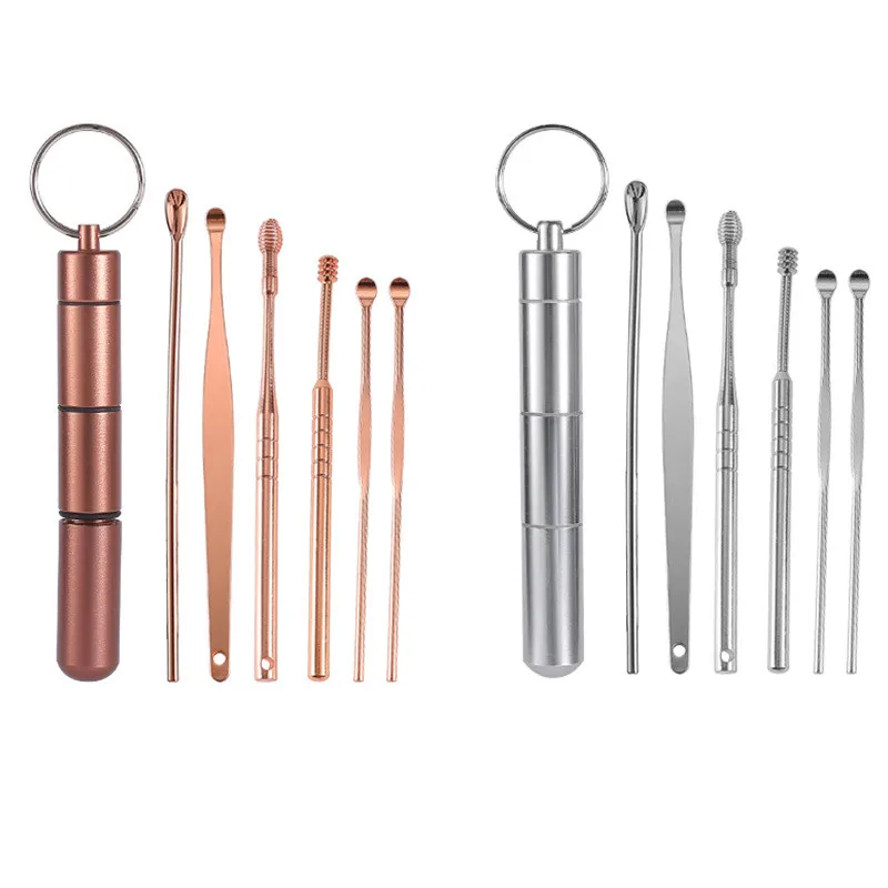 Портативный набор для чистки ушей средство устройство спиральная ложка