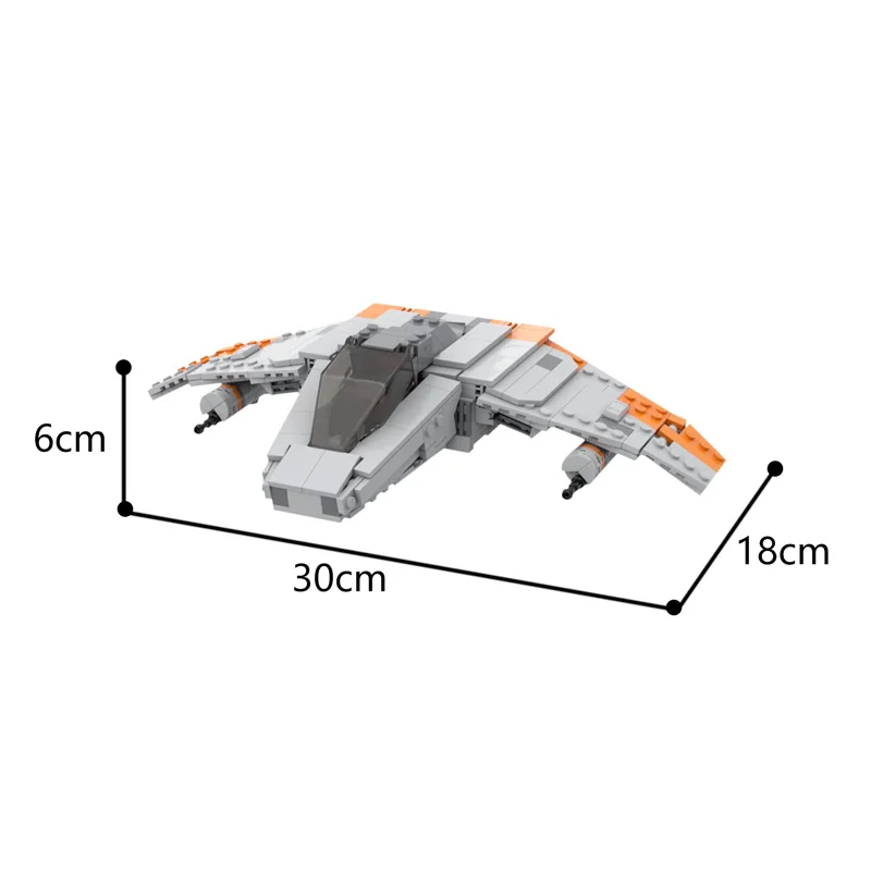 

MOC Star Space Wars Series V-Wing Airspeeder Plane High-tech DIY Model Building Block Bricks Kids Toy Christmas Children Gift
