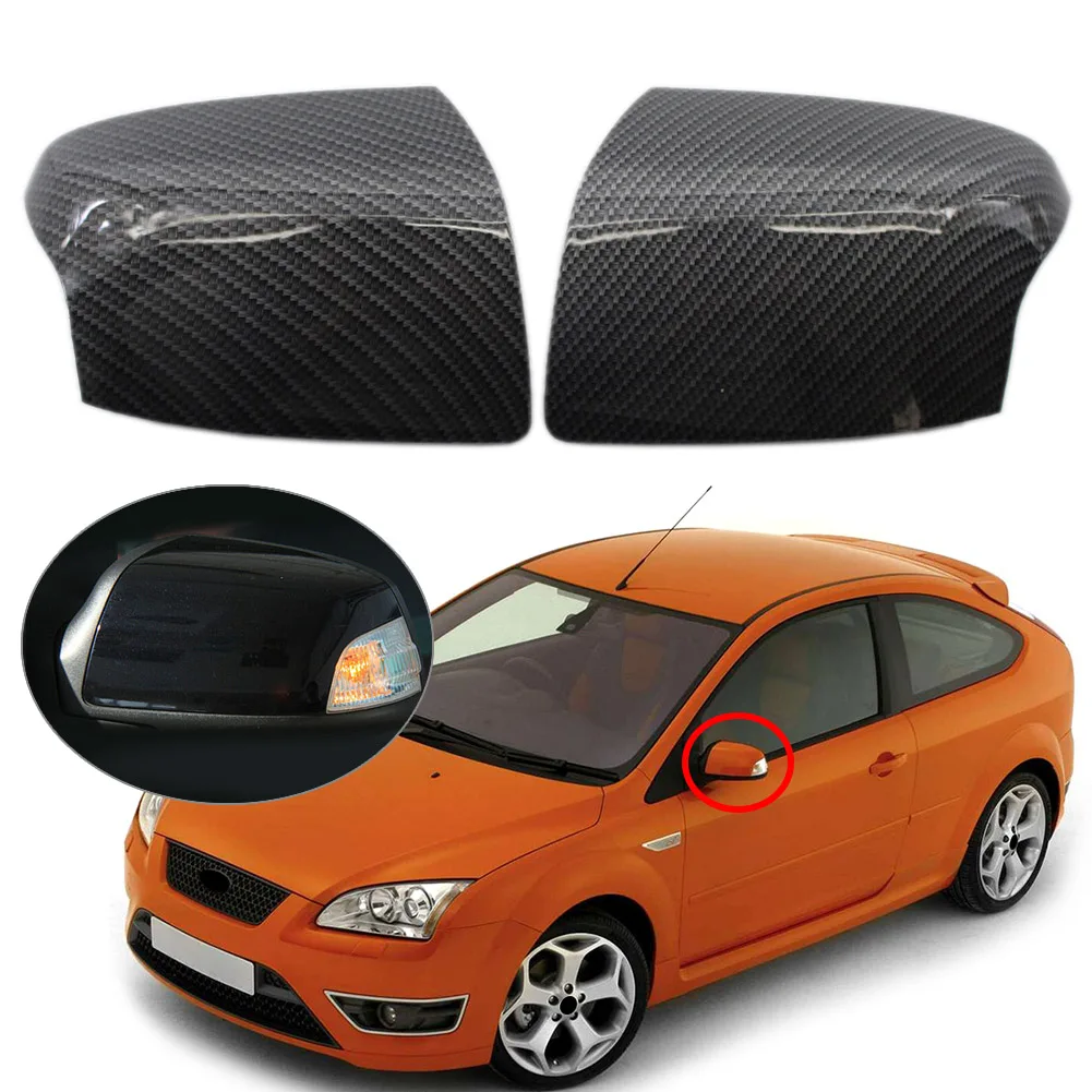 

Чехол для автомобильного зеркала заднего вида из углеродного волокна для Ford Focus MK2 2005 2006 2007 2008
