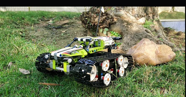 Техника внедорожный автомобиль приложение для смартфона rc Гусеничный автомобиль строительный блок 2,4 ГГц радио пульт дистанционного управления игрушка Коллекция деталек