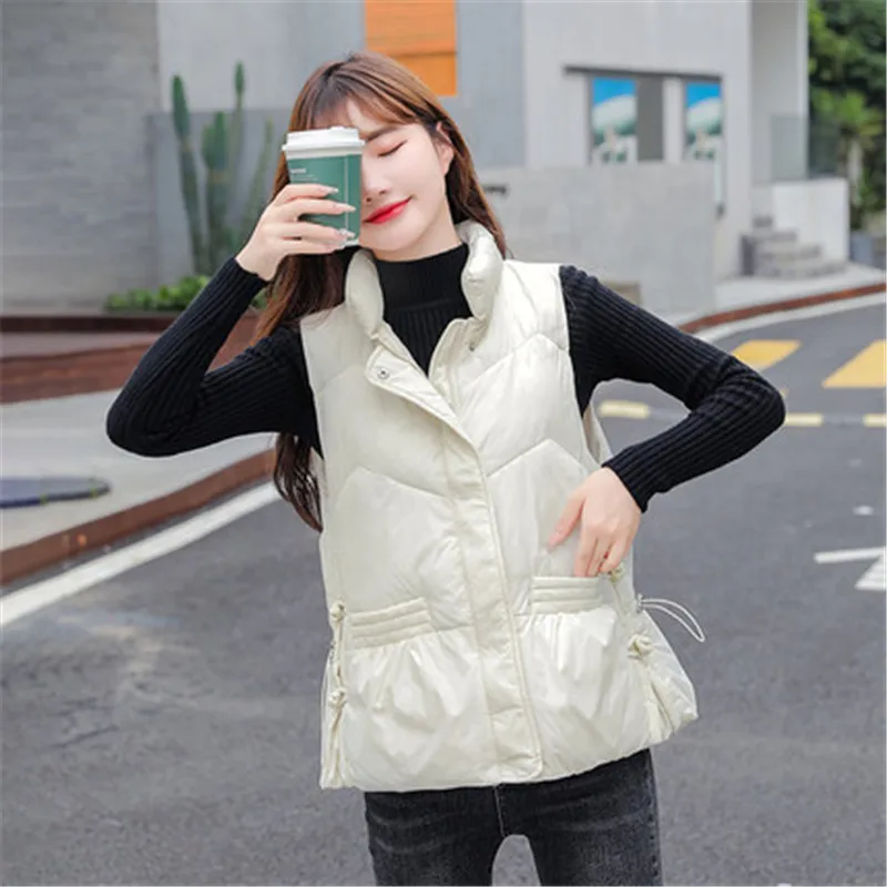 

Осенне-зимний элегантный жилет без рукавов в стиле ретро с воротником-стойкой