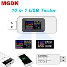 USB-тестер 10 в 1, 4-30 в, постоянный ток, цифровой измеритель, таймер, амперметр, монитор, внешний аккумулятор, индикатор заряда