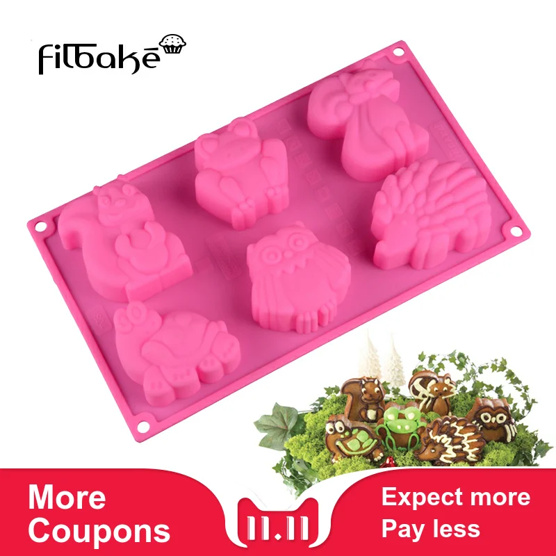 FILBAKE 6 отверстий животного Форма форма для выпечки тортов в виде лягушки кенгуру