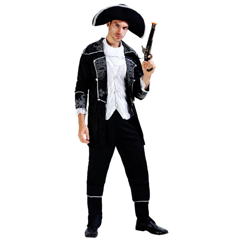 Cool Men Pirate Costume Cosplay Carnival Party Purim Halloween Adult Stage Performance Role Play Christmas | Тематическая одежда и