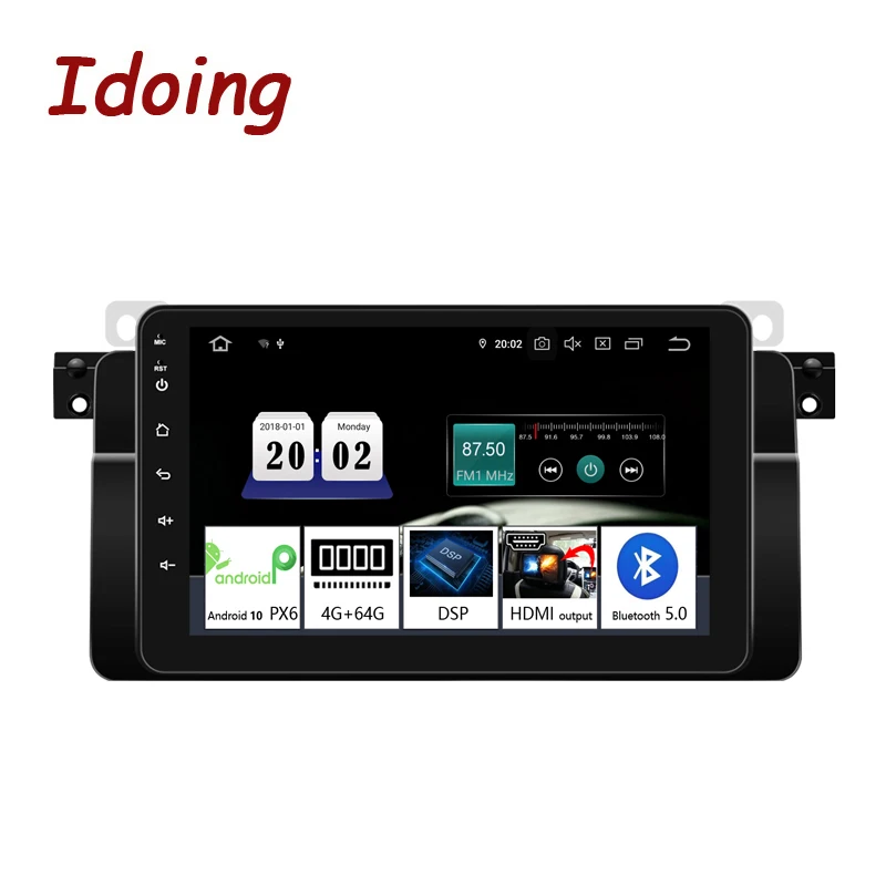 Idoing 9"Android PX6 Car AutoRadio Multimedia Video GPS Player For BMW/E46 M3 318/320/325/330/335 Rover 75 1998-2006 Head Unit