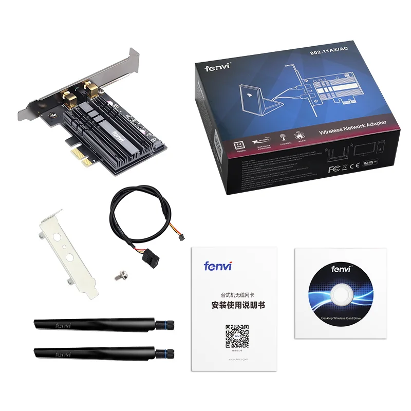 Двухдиапазонный 2974 Мбит/с беспроводной AX200NGW PCIE сетевой адаптер с Intel Wi-Fi 6 AX200 2,4 Гбит/с 802,11 ac/ax BT 5,0 Настольный FV-AX3000