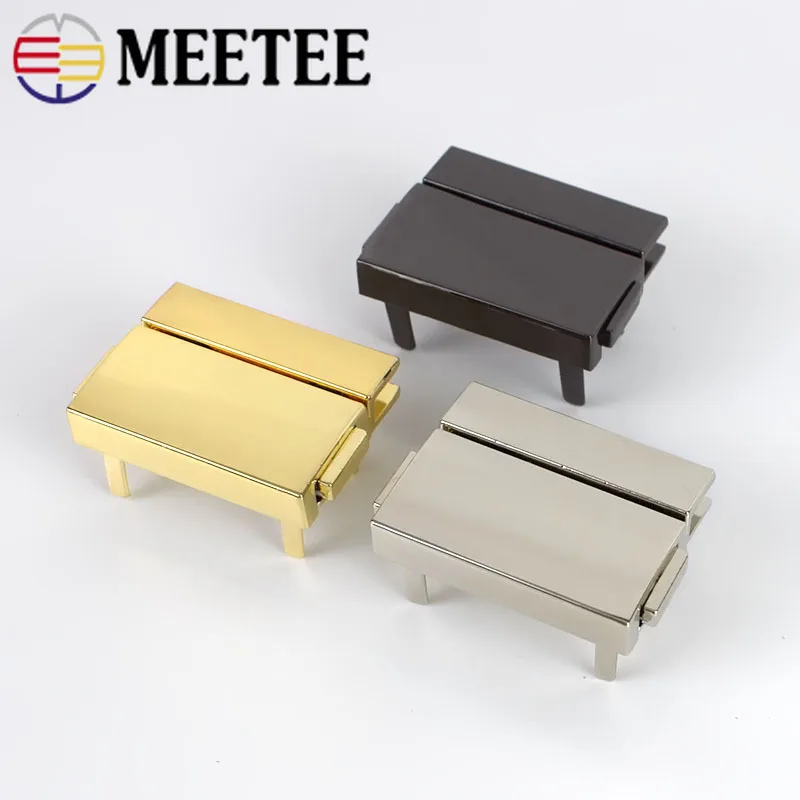 Meetee 38x29 мм прямоугольные металлические нажимные замки женская сумка пружинный замок защелки декоративные застежки застежка DIY аксессуары