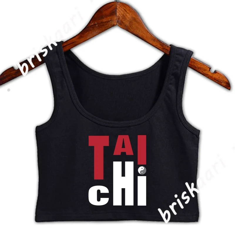 

УКОРОЧЕННЫЙ ТОП Tai Chi Chuan Taijiquan, летние топы для девочек, персонализированный сексуальный жилет с круглым вырезом