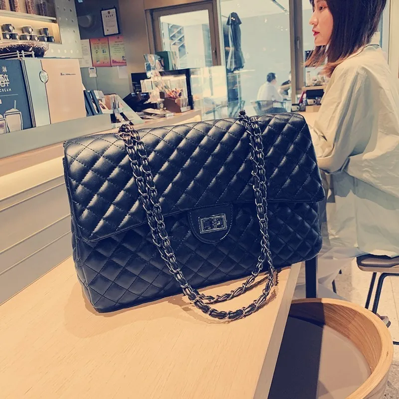 Женская сумка Большая вместительная из искусственной кожи Сумочка черная