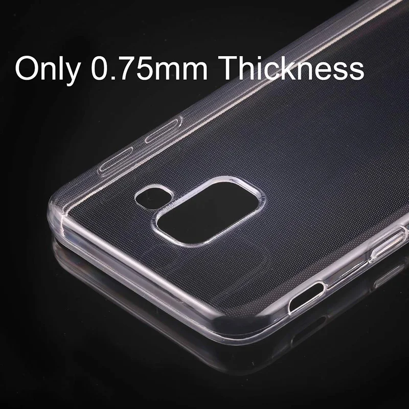Прозрачные чехлы-Бампер для Samsung Galaxy J6 2018 мягкий силиконовый чехол из ТПУ камеры