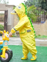 waterproof nylon raincoat jacket kids yellow overall raincoat kids survival with hood impermeabile pioggia kids rain suit jj60yy
