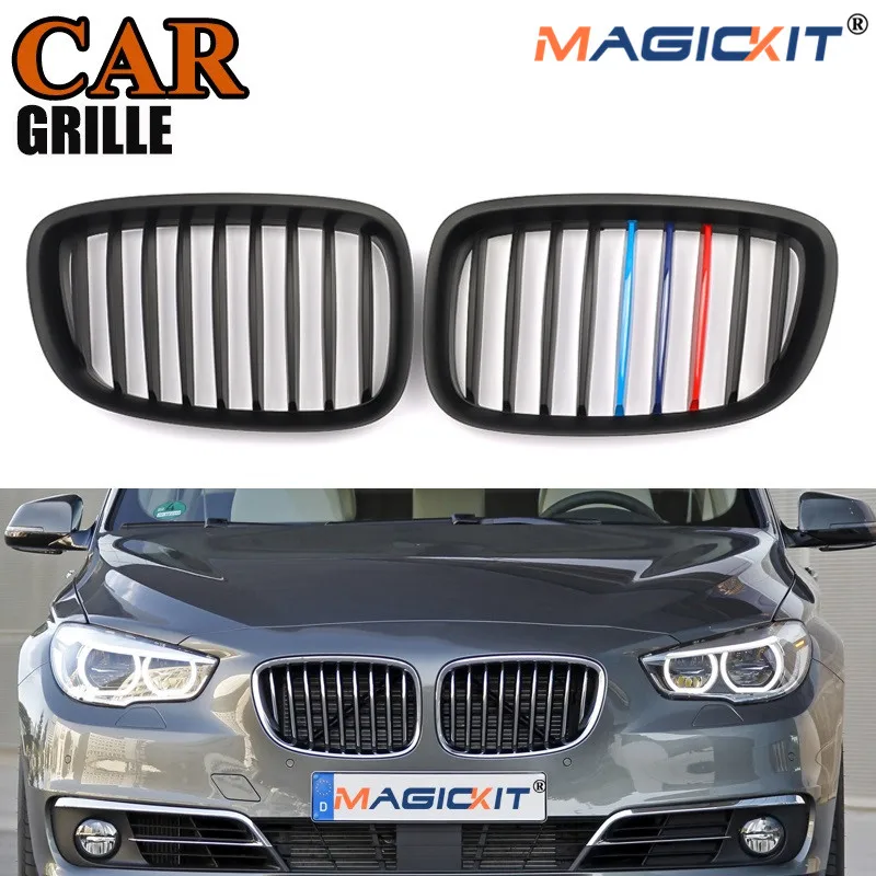 Передняя решетка MagicKit матовый черный цвет M для BMW F07 5 SERIES GT GRAN TURISM 2010 2015|Гоночные