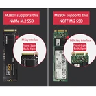 Blueendless портативный Ssd корпус Поддержка Pcie NvmeNgff M.2 M ключB  M ключ Ssd Тип C 3,1 Твердый диск охлаждения