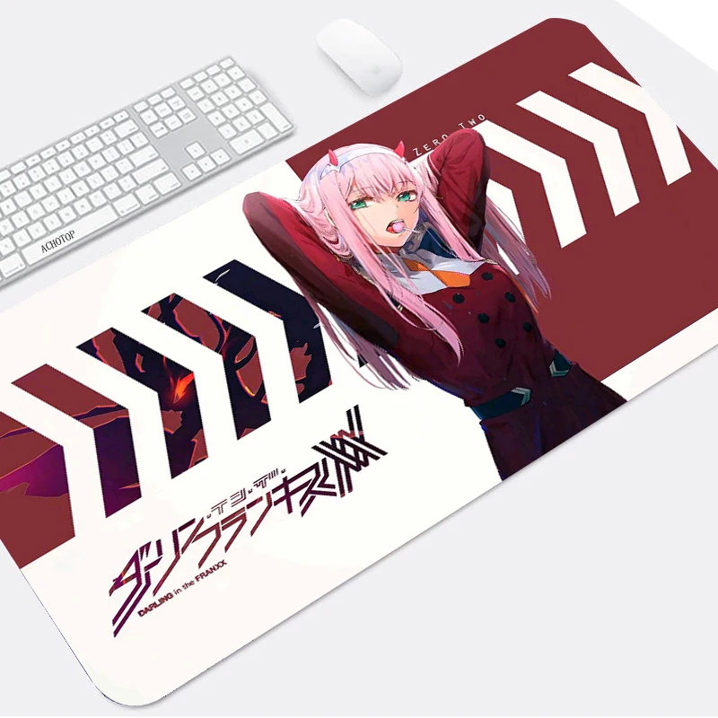 

Anime Zero Two Darling In The Franxx Mousepad Large Gaming Mouse Pad Gamer Notbook Computer PC Accessories Game Mousemat PlayMat