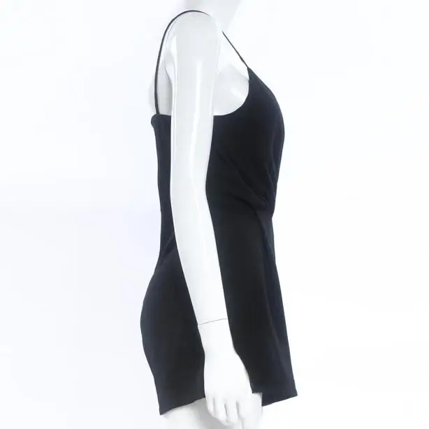 

ZOGAA Black Elegant Sexy Sleeveless Tights Ladies Dress Summer V-Neck Holiday Beach Skirt