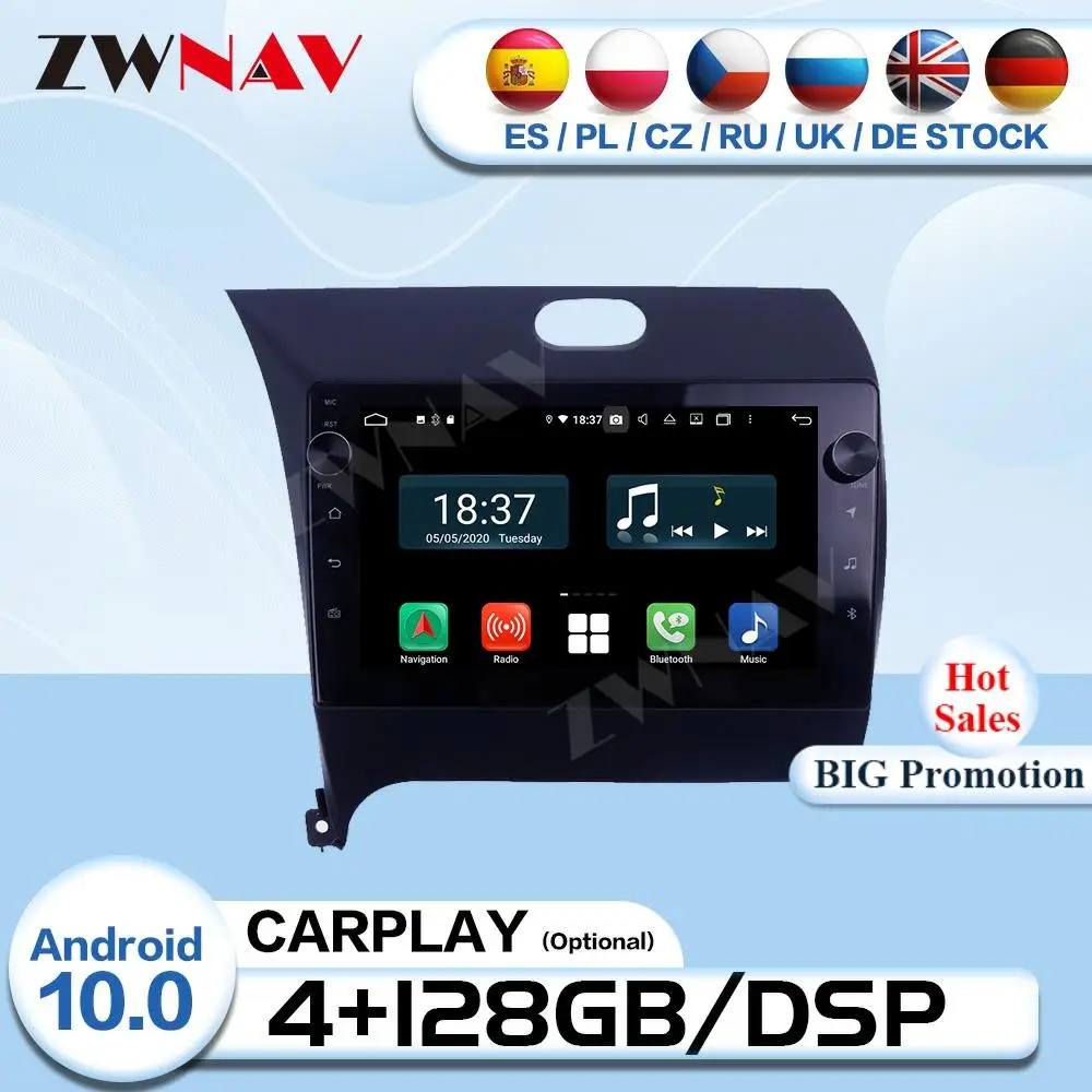 

4+128G Carplay 2 Din Android 10.0 For KIA K3 2012 2013 2014 2015 2016 Car Radio Receiver Audio Stereo GPS Video Player Head Unit