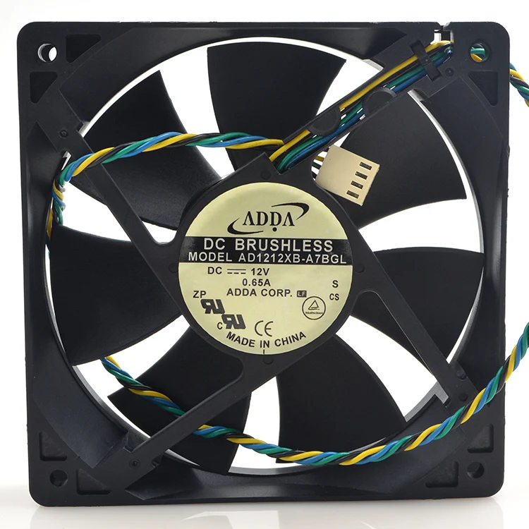 AD1212XB A7BGL для ADDA 12V 0.65A 12CM 120mm 12025 4 проводной PWN охлаждающий вентилятор с контролем