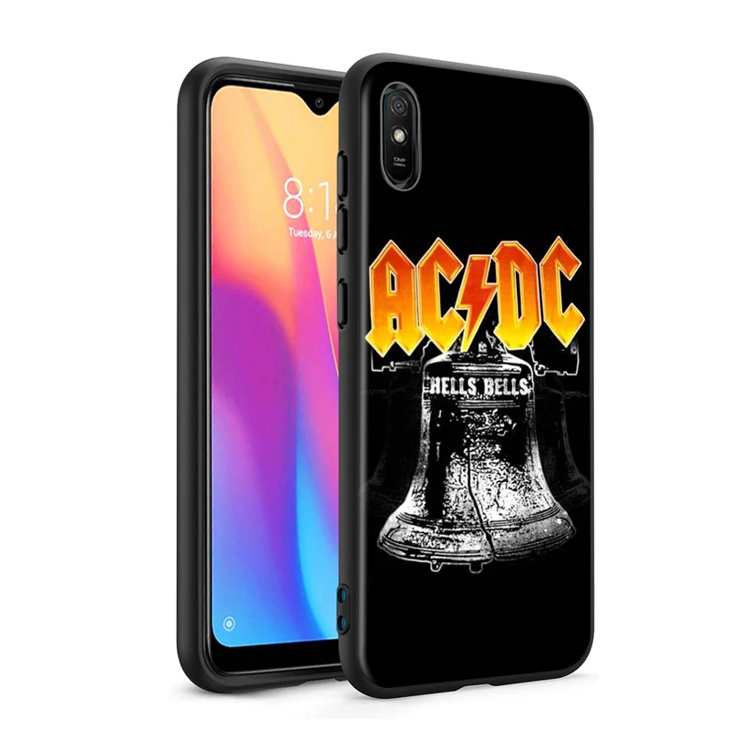 

AC DC Music Band for Xiaomi Redmi 10X Pro 5G 9A 9I 9T 9 GO K40 K30 K20 Ultra 8 7 6 5 4X Pro Soft Black Phone Case
