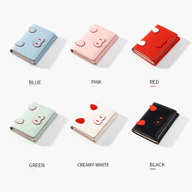 Новинка 2020 милый дизайнерский кошелек со Свинкой Дамский короткие женские