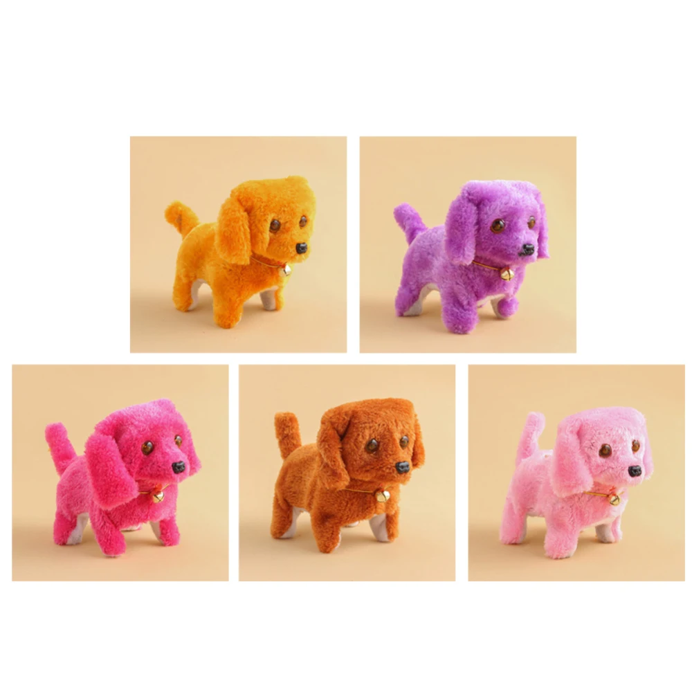 Игрушка Детская электрическая плюшевая ходячая светящаяся лай собака имитация