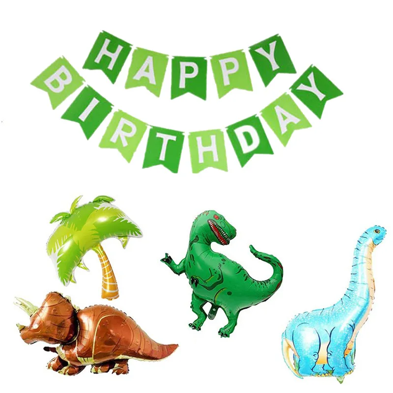 

Jungle Theme Dinosaur Party Decoration Balloon Dinosaur Disposable Tableware Set Baby Shower Children Birthday Party Gift