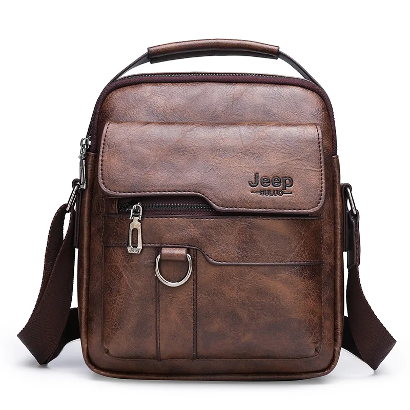 2020 New Brand PU Leather men's Crossbody bag Vintage man Messenger Bags Small Shoulder bag for male Casual handbag