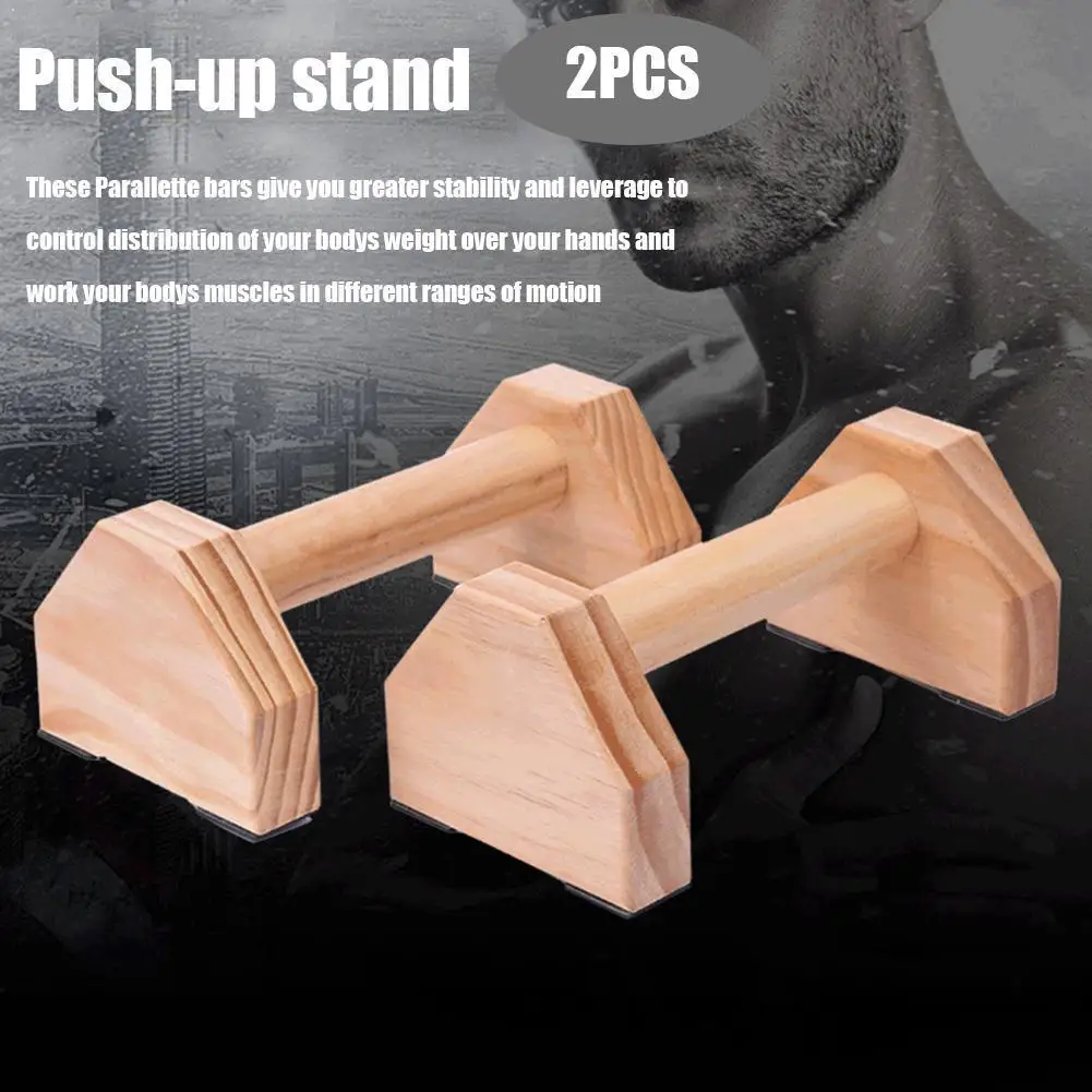 

Fitness Equipment H Shaped Environmental Wooden Calisthenics Stand Rod Handstand Push-Up Parallel Bar Double Personalized A0C0