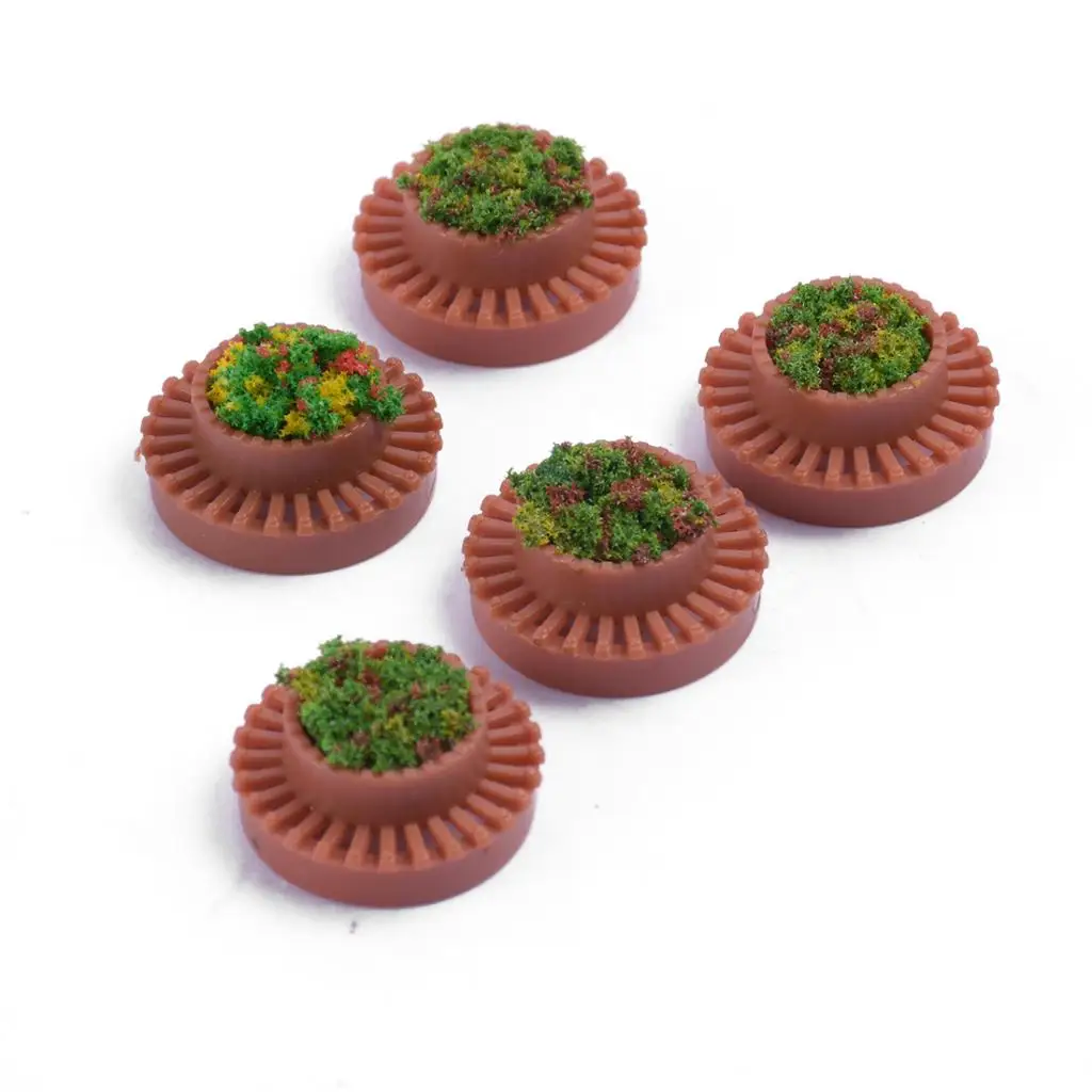 Пластиковые цветочные кровати для кукольного домика сделай сам масштаб 1:150 5 шт. |