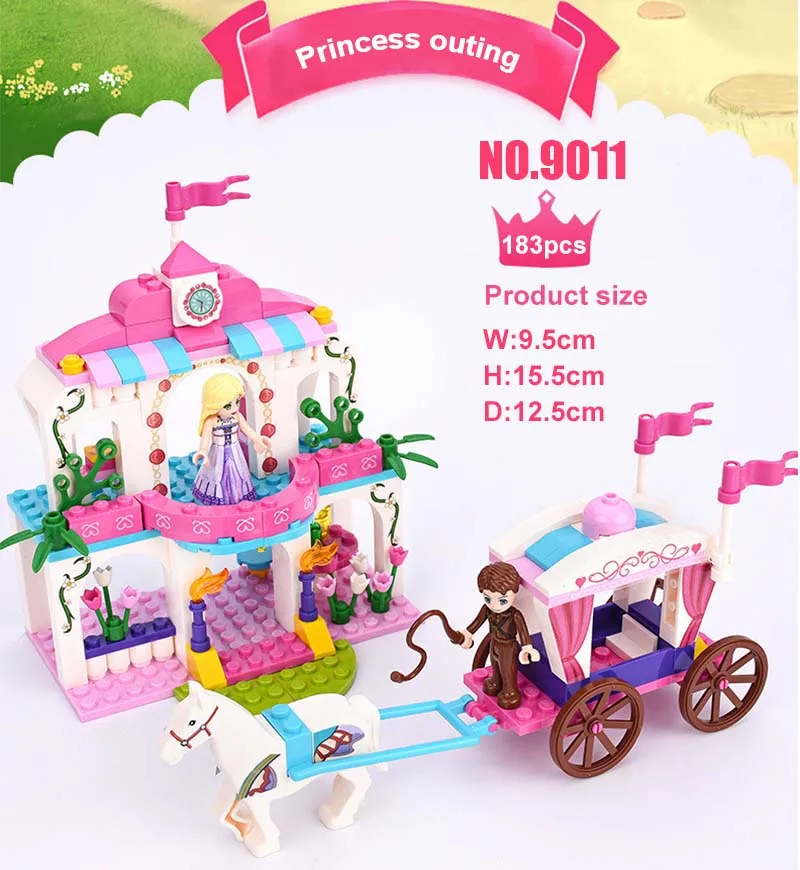 Princess/Prince Series Enchanted Castle Palace Models Building Blocks Royal Carriage Model Compatible Girl Toys Gifts | Игрушки и хобби