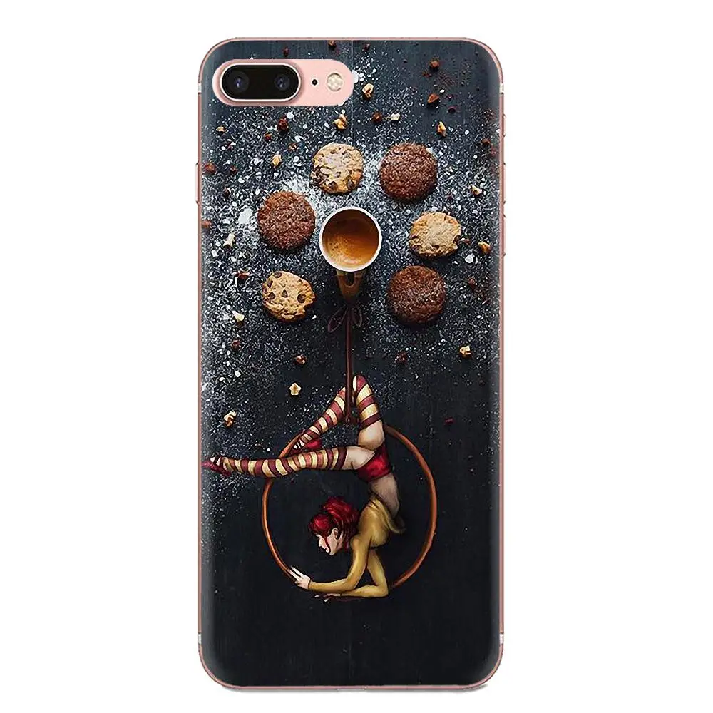 Кофе чашки девушка Еда с чертежной конструкцией чехол для телефона Huawei Honor 4C 5A 5C 5X6